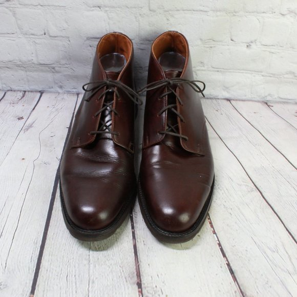 Bostonian Brown Leather Lace Up Oxfords Chukka Dress Shoes Size 13 Medium - Picture 5 of 9